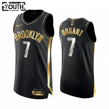 Maillot Basket Brooklyn Nets Kevin Durant 7 2020-21 Noir Golden Edition Swingman - Enfant